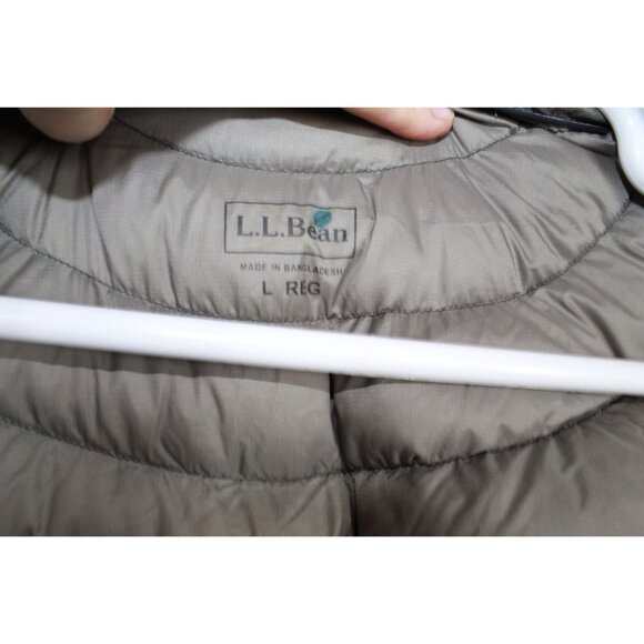 LL Bean Ultralight 850 Down Hooded Coat Three-Quarter Length Black L - Picture 5 of 11